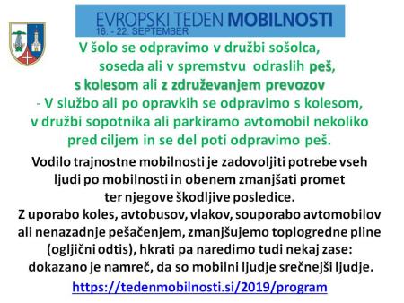 Evropski teden mobilnosti 16.9.-22.9.2019 2
